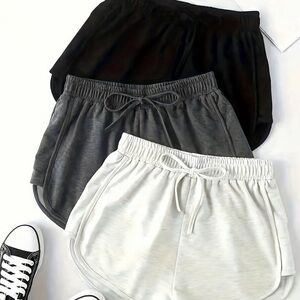 Size Small Sweat Shorts Elastic Draw String Lot Of 3 Loungewear